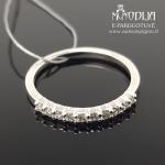 Balto aukso žiedas su briliantais