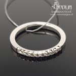 Balto aukso žiedas su briliantais