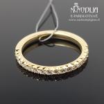 Geltono aukso žiedas su briliantais