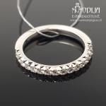 Balto aukso žiedas su briliantais