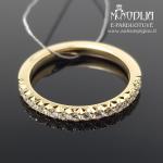 Geltono aukso žiedas su briliantais